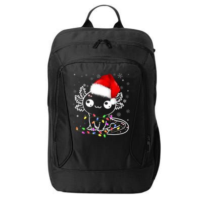 Axolotl Xmas Hat Santa Tree Cute Funny Christmas Pajama City Backpack