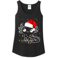 Axolotl Xmas Hat Santa Tree Cute Funny Christmas Pajama Ladies Essential Tank