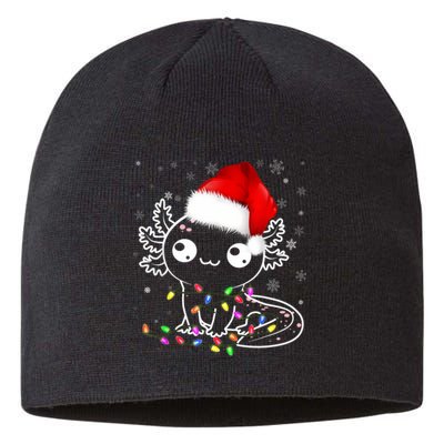 Axolotl Xmas Hat Santa Tree Cute Funny Christmas Pajama Sustainable Beanie