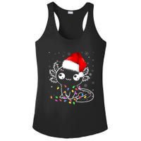 Axolotl Xmas Hat Santa Tree Cute Funny Christmas Pajama Ladies PosiCharge Competitor Racerback Tank