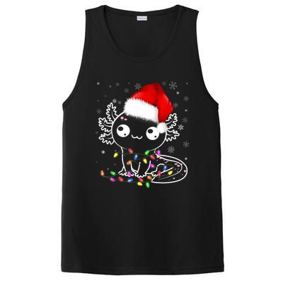 Axolotl Xmas Hat Santa Tree Cute Funny Christmas Pajama PosiCharge Competitor Tank