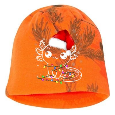 Axolotl Xmas Hat Santa Tree Cute Funny Christmas Pajama Kati - Camo Knit Beanie