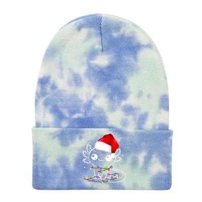 Axolotl Xmas Hat Santa Tree Cute Funny Christmas Pajama Tie Dye 12in Knit Beanie