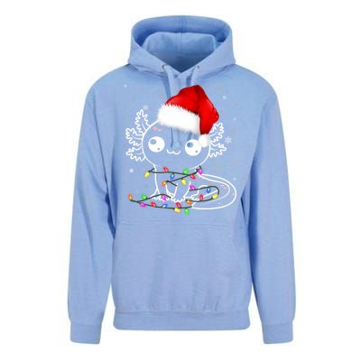 Axolotl Xmas Hat Santa Tree Cute Funny Christmas Pajama Unisex Surf Hoodie