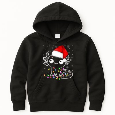 Axolotl Xmas Hat Santa Tree Cute Funny Christmas Pajama Kids Hoodie
