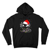 Axolotl Xmas Hat Santa Tree Cute Funny Christmas Pajama Hoodie