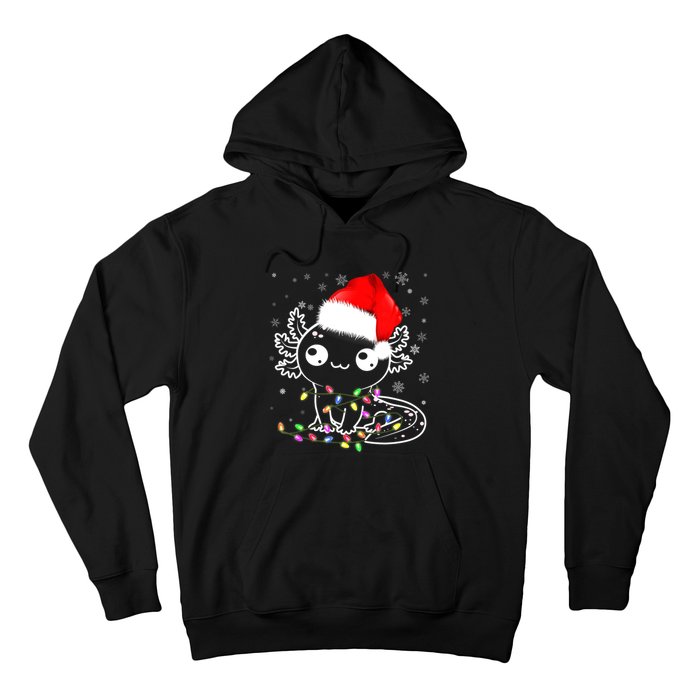 Axolotl Xmas Hat Santa Tree Cute Funny Christmas Pajama Hoodie