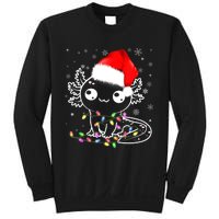 Axolotl Xmas Hat Santa Tree Cute Funny Christmas Pajama Sweatshirt