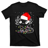 Axolotl Xmas Hat Santa Tree Cute Funny Christmas Pajama T-Shirt