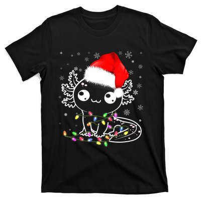 Axolotl Xmas Hat Santa Tree Cute Funny Christmas Pajama T-Shirt