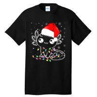 Axolotl Xmas Hat Santa Tree Cute Funny Christmas Pajama Tall T-Shirt