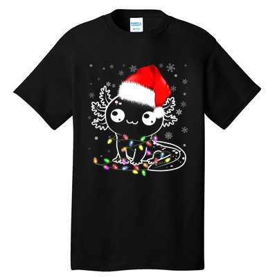 Axolotl Xmas Hat Santa Tree Cute Funny Christmas Pajama Tall T-Shirt