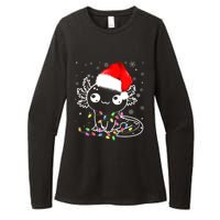 Axolotl Xmas Hat Santa Tree Cute Funny Christmas Pajama Womens CVC Long Sleeve Shirt