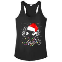 Axolotl Xmas Hat Santa Tree Cute Funny Christmas Pajama Ladies PosiCharge Competitor Racerback Tank