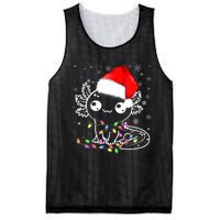 Axolotl Xmas Hat Santa Tree Cute Funny Christmas Pajama Mesh Reversible Basketball Jersey Tank