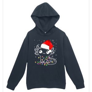 Axolotl Xmas Hat Santa Tree Cute Funny Christmas Pajama Urban Pullover Hoodie