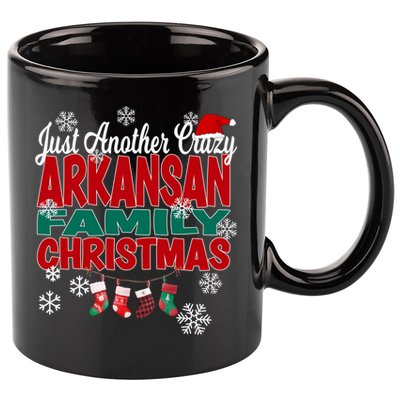 Arkansas Xmas Just Another Crazy Arkansan Family Christmas Cool Gift 11oz C Handle Ceramic Mug