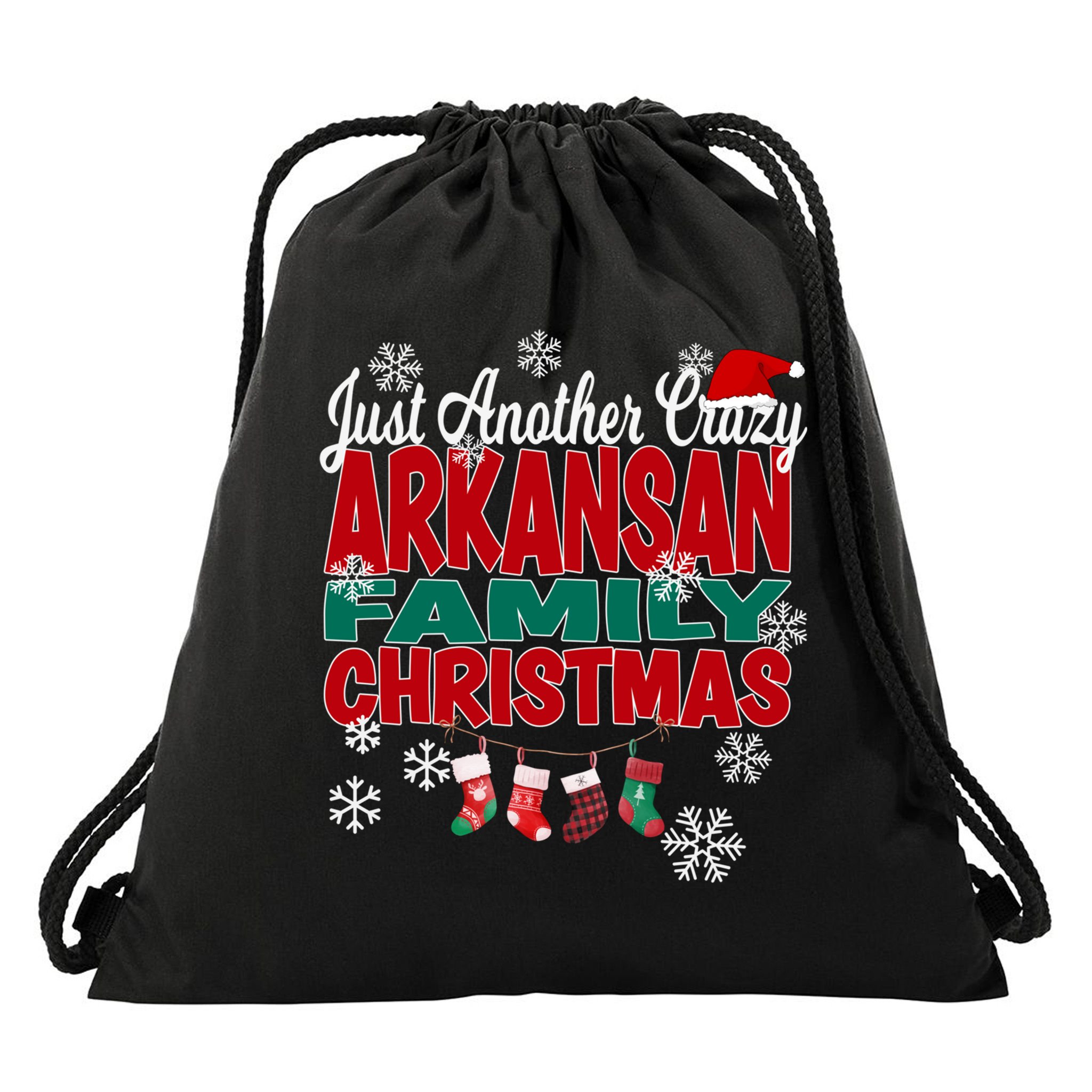 Arkansas Xmas Just Another Crazy Arkansan Family Christmas Cool Gift Drawstring Bag