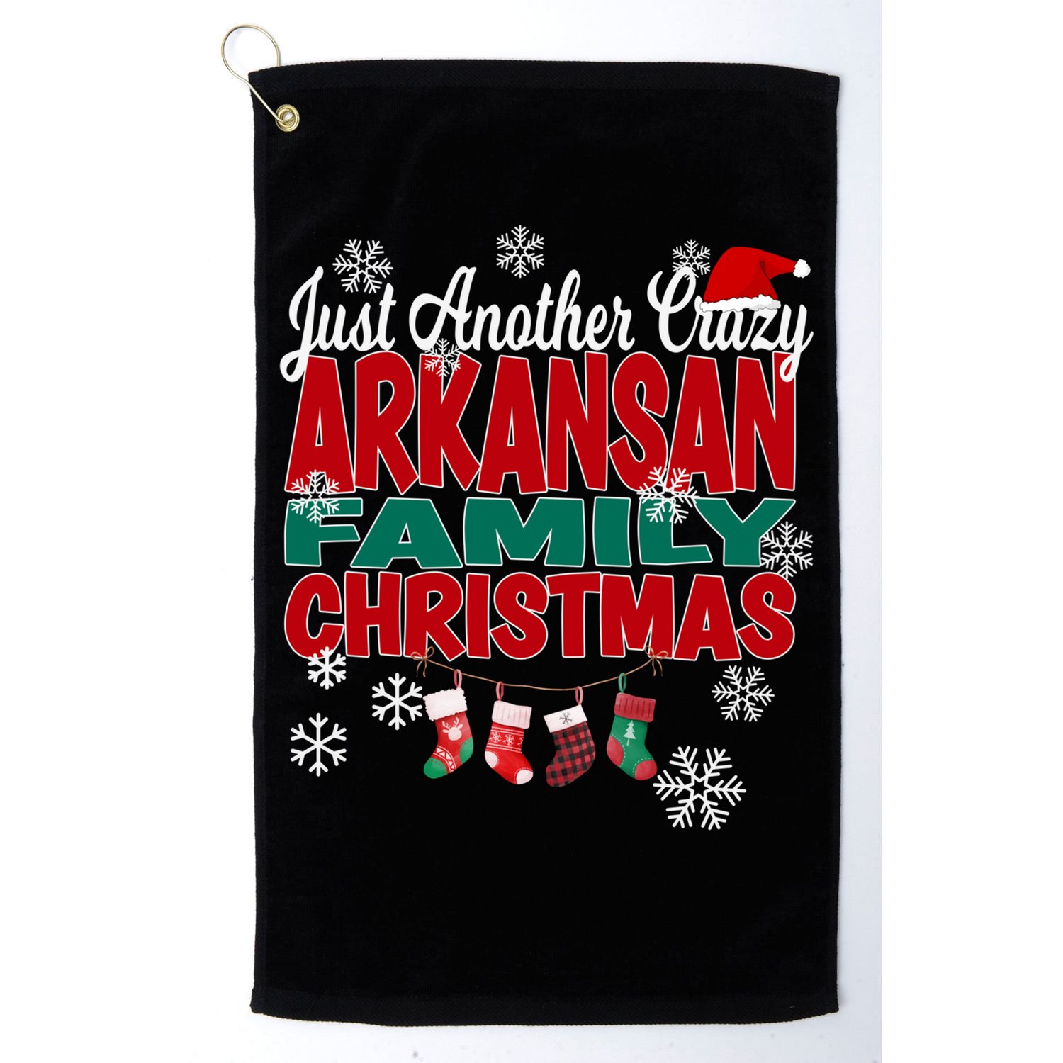 Arkansas Xmas Just Another Crazy Arkansan Family Christmas Cool Gift Golf Towel