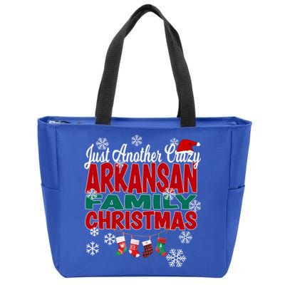 Arkansas Xmas Just Another Crazy Arkansan Family Christmas Cool Gift Zip Tote Bag
