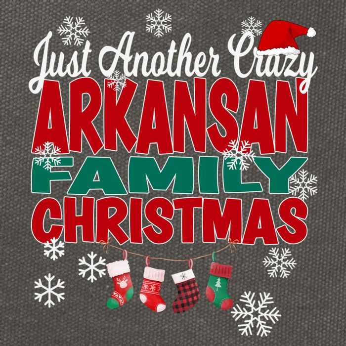 Arkansas Xmas Just Another Crazy Arkansan Family Christmas Cool Gift Cotton Canvas Backpack