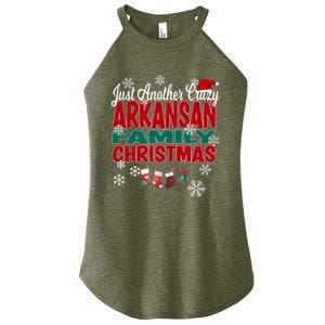 Arkansas Xmas Just Another Crazy Arkansan Family Christmas Cool Gift Women's Perfect Tri Rocker Tank