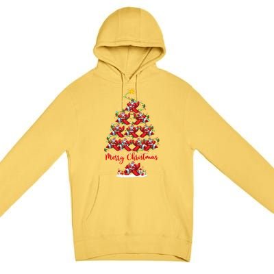 Airplane Xmas Lighting Santa Airplane Christmas Tree Gift Premium Pullover Hoodie