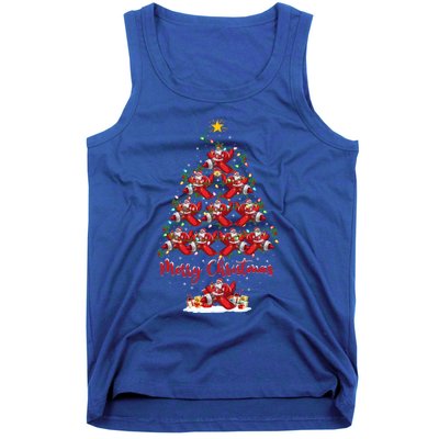 Airplane Xmas Lighting Santa Airplane Christmas Tree Gift Tank Top