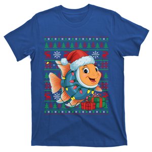 Angelfish Xmas Lights Ugly Santa Hat Angelfish Christmas Gift T-Shirt