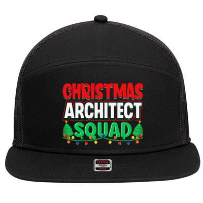 Architect Xmas Lights Tree Architectural Engineer Christmas 7 Panel Mesh Trucker Snapback Hat