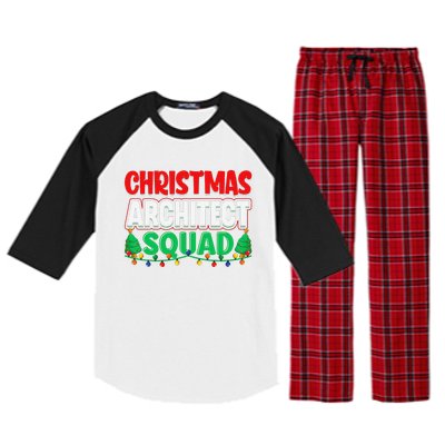 Architect Xmas Lights Tree Architectural Engineer Christmas Raglan Sleeve Pajama Set