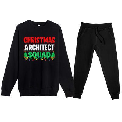 Architect Xmas Lights Tree Architectural Engineer Christmas Premium Crewneck Sweatsuit Set