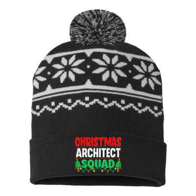 Architect Xmas Lights Tree Architectural Engineer Christmas USA-Made Snowflake Beanie