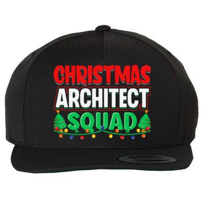 Architect Xmas Lights Tree Architectural Engineer Christmas Wool Snapback Cap