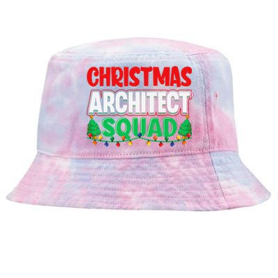 Architect Xmas Lights Tree Architectural Engineer Christmas Tie-Dyed Bucket Hat