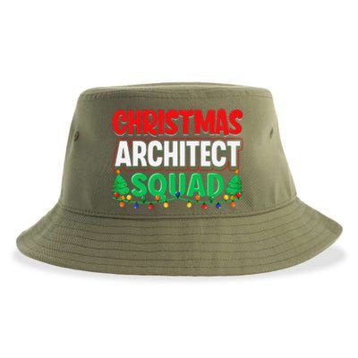 Architect Xmas Lights Tree Architectural Engineer Christmas Sustainable Bucket Hat