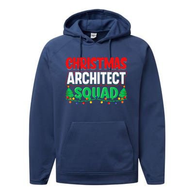 Architect Xmas Lights Tree Architectural Engineer Christmas Performance Fleece Hoodie