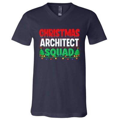 Architect Xmas Lights Tree Architectural Engineer Christmas V-Neck T-Shirt