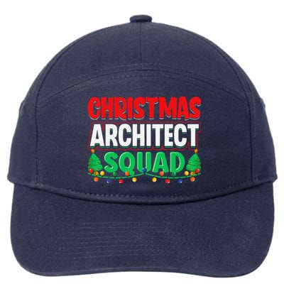 Architect Xmas Lights Tree Architectural Engineer Christmas 7-Panel Snapback Hat