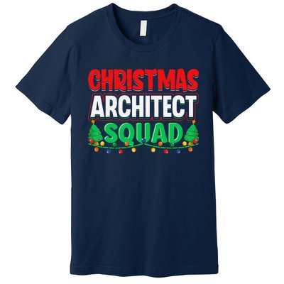 Architect Xmas Lights Tree Architectural Engineer Christmas Premium T-Shirt