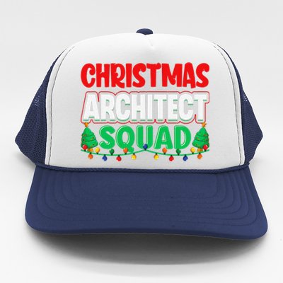 Architect Xmas Lights Tree Architectural Engineer Christmas Trucker Hat