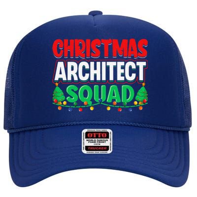 Architect Xmas Lights Tree Architectural Engineer Christmas High Crown Mesh Back Trucker Hat