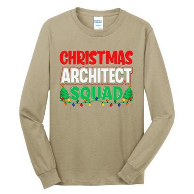 Architect Xmas Lights Tree Architectural Engineer Christmas Tall Long Sleeve T-Shirt