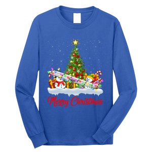 Airplane Xmas Tree Lighting Santa Airplane Christmas Great Gift Long Sleeve Shirt