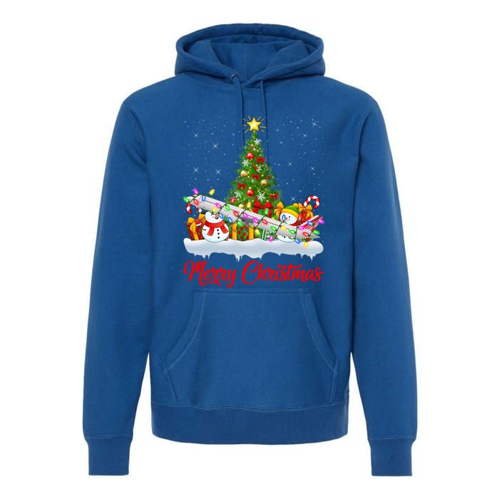 Airplane Xmas Tree Lighting Santa Airplane Christmas Great Gift Premium Hoodie