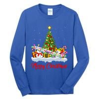 Airplane Xmas Tree Lighting Santa Airplane Christmas Great Gift Tall Long Sleeve T-Shirt