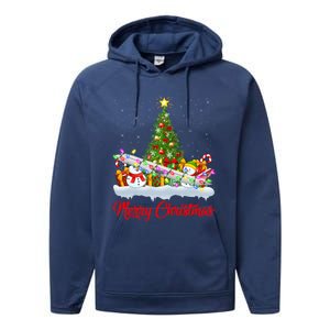 Airplane Xmas Tree Lighting Santa Airplane Christmas Great Gift Performance Fleece Hoodie