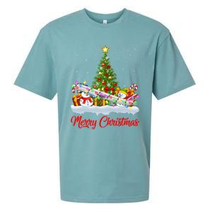 Airplane Xmas Tree Lighting Santa Airplane Christmas Great Gift Sueded Cloud Jersey T-Shirt