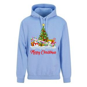 Airplane Xmas Tree Lighting Santa Airplane Christmas Great Gift Unisex Surf Hoodie