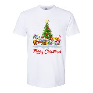 Airplane Xmas Tree Lighting Santa Airplane Christmas Great Gift Softstyle CVC T-Shirt